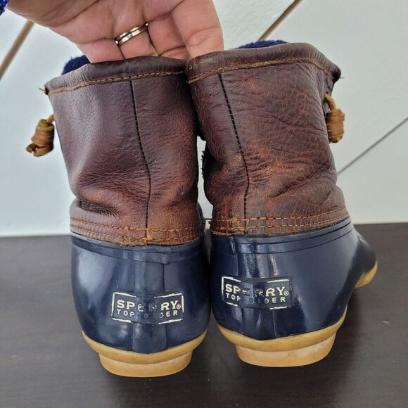 Sperry Top-Sider Womens Waterproof Rubber Duck Boots Leather Upper Size 7 - Picture 3 of 8